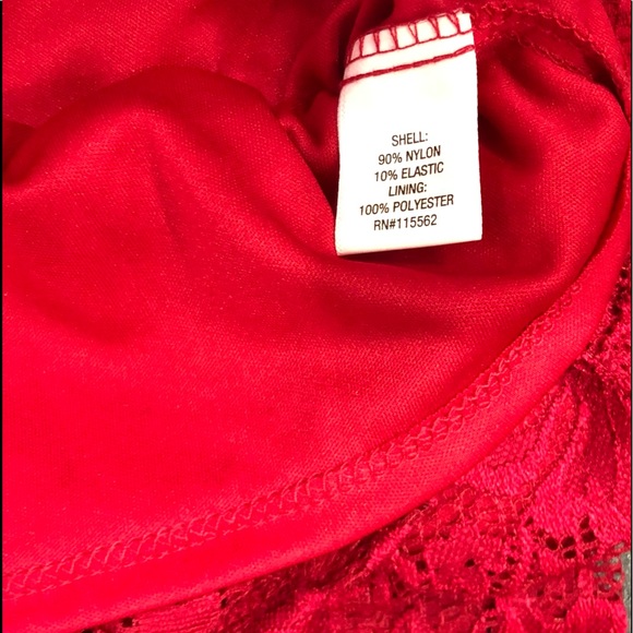 ♥️ SOCIAL STORIES misses evening all over red lace dress long sleeve sizeM NWT - Picture 8 of 8